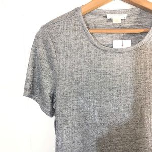 Finn & Grace Shiny Metallic Crewneck Top